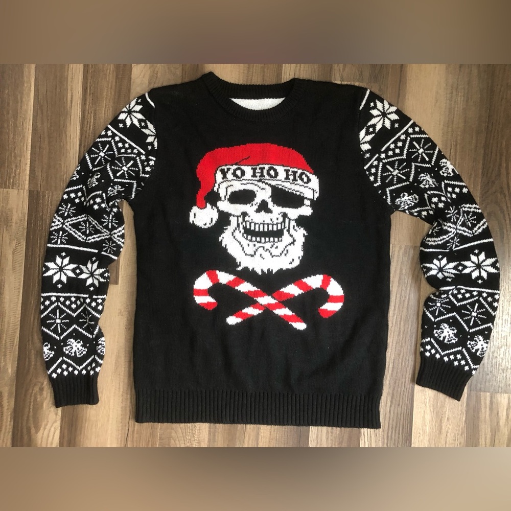 Ugly Christmas Sweater Yo Ho Ho Pirate Sweater Womens Size Small NEW